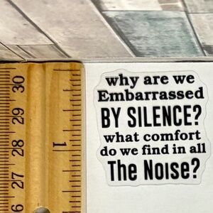 🌀10/$10🌀 Translucent Black Poem Quote Reusable Waterproof Vinyl Sticker Decal